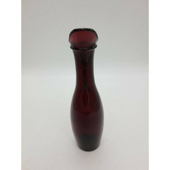 Anchor Hocking vintage ruby red cruet bud vase glass pitcher - Picture 6 of 7